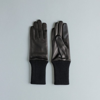 【WOMEN】 Italian Sheep Cuffs - Touch Panel (BLACK)