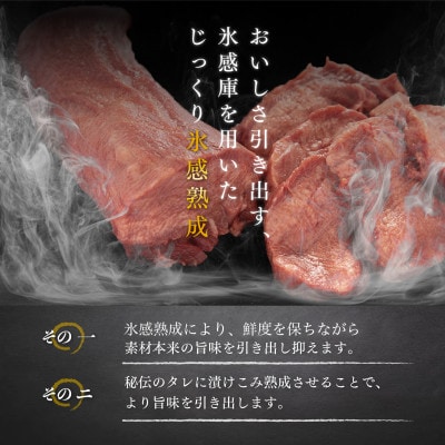 秘伝の塩仕込みスライスにコリコリタン先スライス増量!　はらからの逸品　仔牛たん　1kgセット