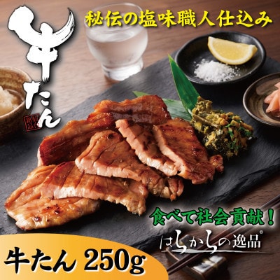 【毎月定期便】人気牛たん商品の小パックです!はらからの逸品　牛たん　250g全6回