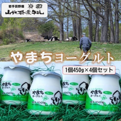 やまちヨーグルト(プレーンタイプ)4個入り(450g×1個)