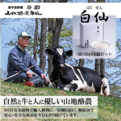 国内外で数々の賞を受賞した【白仙(はくせん)】山地ダブルクリーム　2個セット(140g×2個)