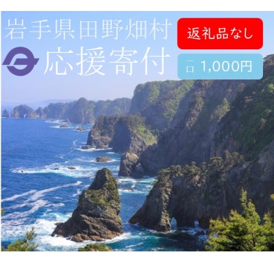 【返礼品なし】岩手県田野畑村を応援!返礼品なし応援寄付(1口1,000円)