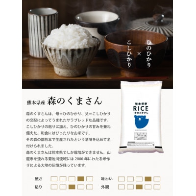 【先行受付・令和7年産 食味ランキング特A獲得】森のくまさん 無洗米 10kg(5kg×2袋)