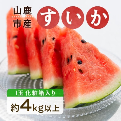 すいか 1玉 約4kg以上(山鹿市)