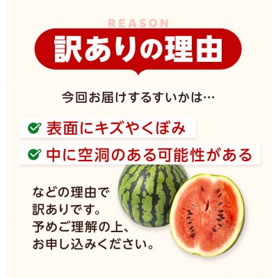 訳あり 小玉スイカ 1玉 (山鹿市)