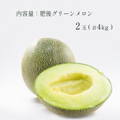 [2025年発送]　肥後グリーンメロン　2玉　合計約4kg