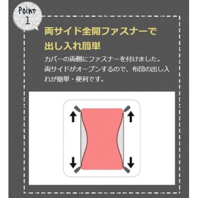 西川の掛けふとんカバー　mee(ベージュ/ブラウン・ダブル)2187-01290(山鹿市)