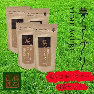 発芽玄米パウダー100g×4袋【株式会社夢アグリ】《山鹿市》