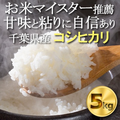 【令和7年産　新米】千葉県産　コシヒカリ 精米5kg お米マイスター厳選/推奨 甘味と粘りに自信あり