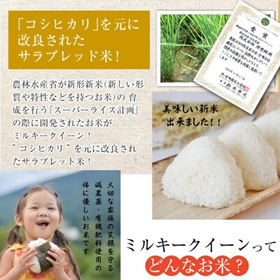 【毎月定期便】ミルキークイーン米5kg 米定期便 【玄米】色彩選別済　全3回