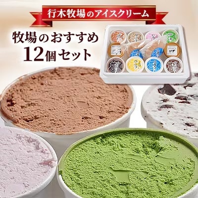 牧場アイス 季節のおすすめ12個セット【行木牧場のアイスクリームセット】しぼりたて牛乳で作りました