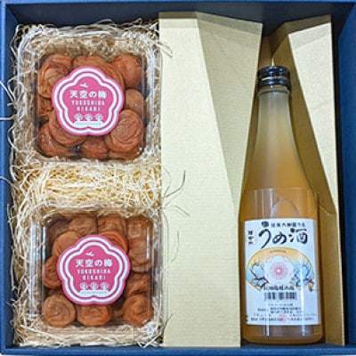 梅酒(大吟醸)と梅干〈坂田の梅ギフトセットB〉【横芝光町産の梅使用】M-2a