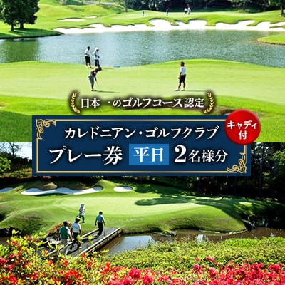 カレドニアン・ゴルフクラブ【日本一のゴルフコース認定】平日ゴルフプレー券(ペア)※キャディー付