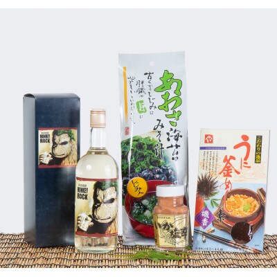 壱岐の麦焼酎と海の幸セット《壱岐市》
