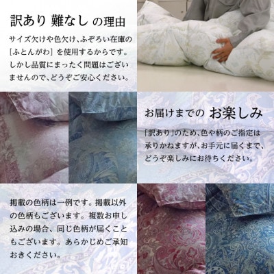 【訳あり】色柄おまかせ 羽毛本掛けふとん・セミダブル　プリンセスダックダウン90%