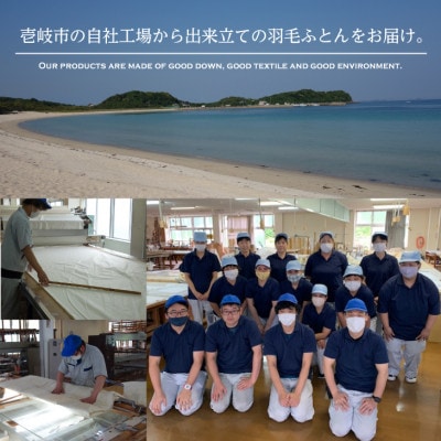 【プレミアム】 二枚合わせ 羽毛掛けふとん・クイーン マザーグース ダウン95% 無地・ホワイト