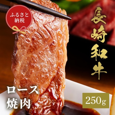 【和牛セレブ】長崎和牛 焼肉 ロース 250g(壱岐市)
