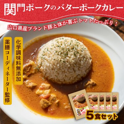 関門ポークのバターポークカレー 山口県産 豚肉 170g x 5袋 EW110