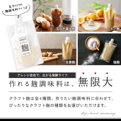 【ヨーグルトメーカー専用】パウチで作る自家製麹調味料キット「クラフト麹パウチ6個セット」スタンド別売