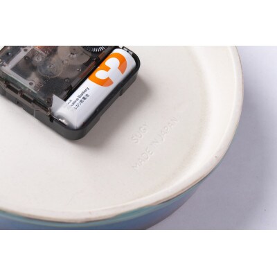 杉浦製陶の陶磁器製掛け時計 GLAZED CLOCK 『ペールイエロー』
