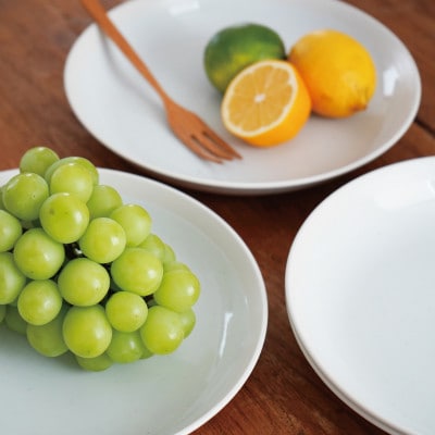 【美濃焼】TLPリムバンド ホワイト 9インチクープ×4枚セット【軽量食器】