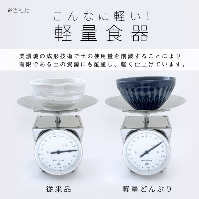 【美濃焼】しのぎ反りどんぶり Sサイズ / Lサイズ ペア 4点セット 白×黒【軽量食器】