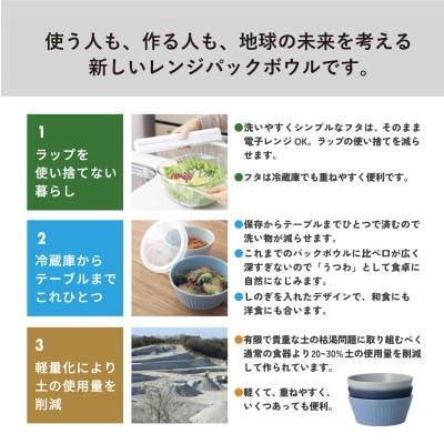 【美濃焼】レンジパックボウル S/Mサイズセット 3色 6個 ピンクセット【軽量食器】