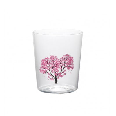 【温度で変化する器】薄手タンブラー (400ml)1個『冷感桜』