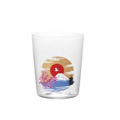 【温度で変化する器】薄手タンブラー (400ml)1個『冷感富士山』