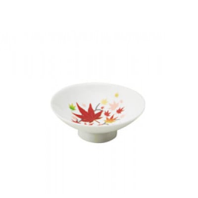 【温度で変化する器】【美濃焼】 平盃(白)ペアセット 『冷感紅葉』
