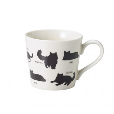 【温度で変化する器】【美濃焼】温感 ネコマグカップ 1個 『ゆる猫(1)』