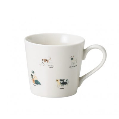 【温度で変化する器】【美濃焼】温感 犬 マグカップ 1個 『ゆる犬(1)』