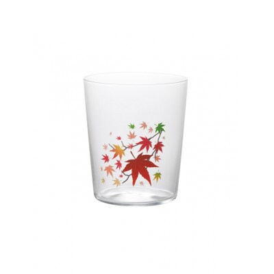 【温度で変化する器】薄手タンブラー(400ml)1個 『冷感紅葉』
