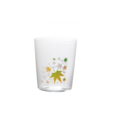 【温度で変化する器】薄手タンブラー(400ml)1個 『冷感紅葉』