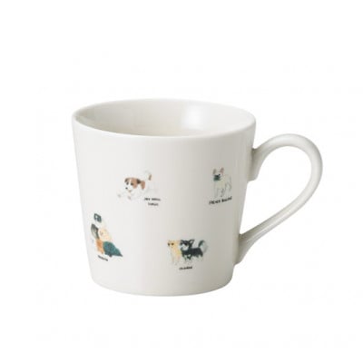 【温度で変化する器】【美濃焼】 温感 犬マグカップ (2個) 『ゆる犬1』