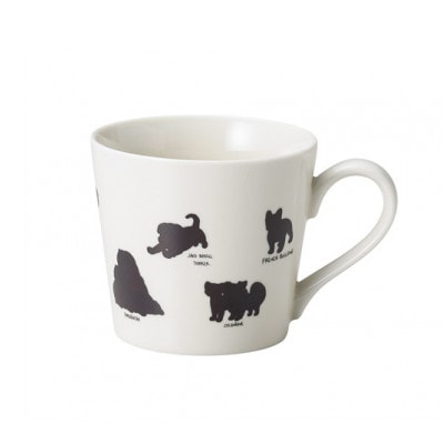 【温度で変化する器】【美濃焼】 温感 犬マグカップ (2個) 『ゆる犬1』