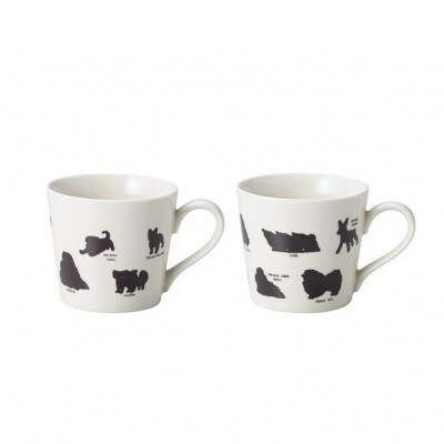 【温度で変化する器】【美濃焼】 温感 犬マグカップ (2個) 『ゆる犬1』『ゆる犬2』