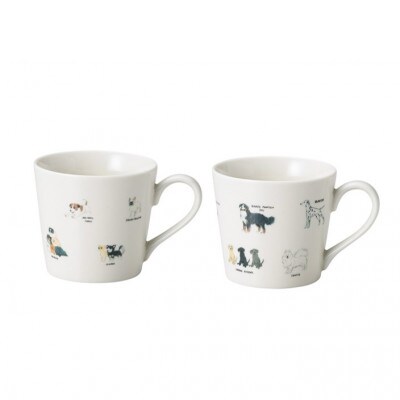 【温度で変化する器】【美濃焼】 温感 犬マグカップ (2個) 『ゆる犬1』『ゆる犬3』