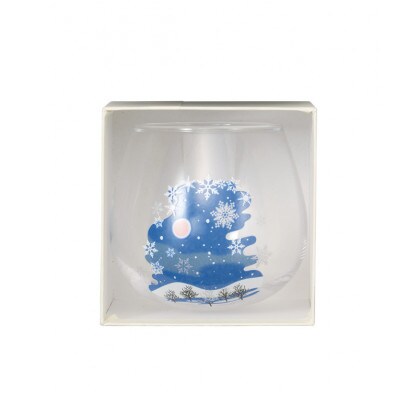 【温度で変化する器】ゆらゆらグラス(320ml)1個『冷感雪結晶』