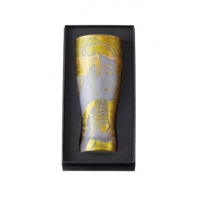 美濃輝璃妓 タンブラーグラス(410ml)1個『写楽』 ゴールド (アメジスト)