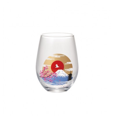 【温度で変化する器】フリーグラス(325ml)1個『冷感富士山』