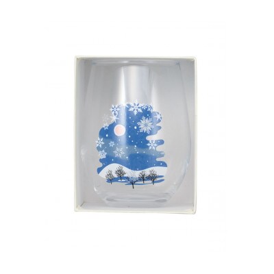 【温度で変化する器】フリーグラス(325ml)1個『冷感雪結晶』