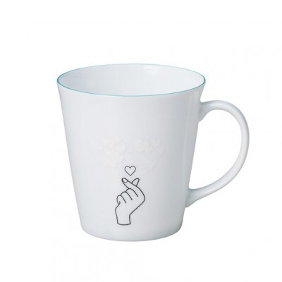 【温度で変化する器】【美濃焼】冷感 マグカップ (2個) マグカップからキュン 『ふちブルー』