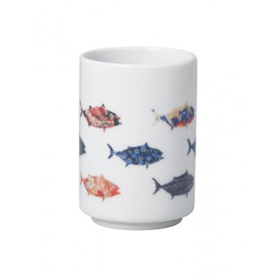 【温度で変化する器】【美濃焼】 湯呑 (2個) 『 マグロ ツアー 』