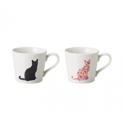【温度で変化する器】【美濃焼】 猫 食器 8個(4種各2個)セット 『ニューボンホワイト』
