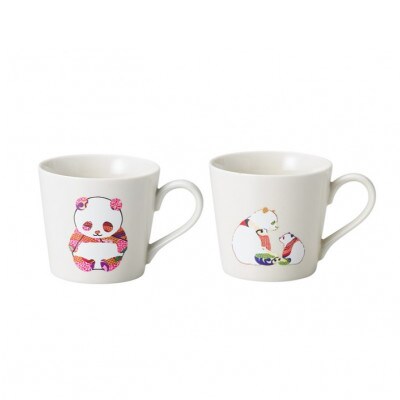 【温度で変化する器】【美濃焼】 温感 パンダマグカップ(2個)『パンダ』『親子で見つめ合うパンダ』