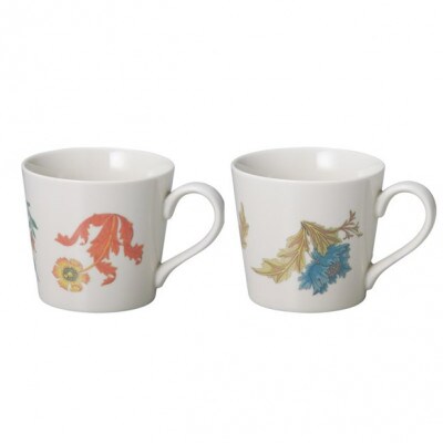 【温度で変化する器】【美濃焼】 温感 マグカップ (2個) ボタニカル 『コンプトン』『青花』