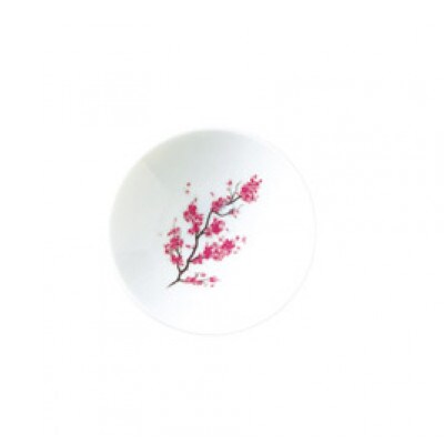 【温度で変化する器】【美濃焼】 温感平盃(白)1個  『桜』
