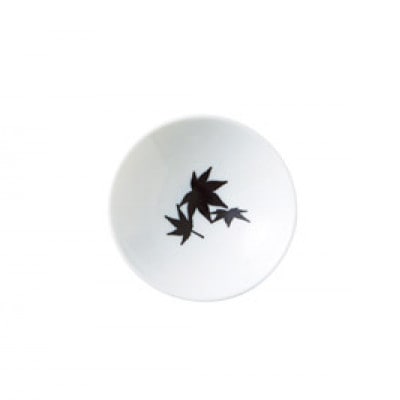 【温度で変化する器】【美濃焼】 温感平盃(白)1個  『紅葉』