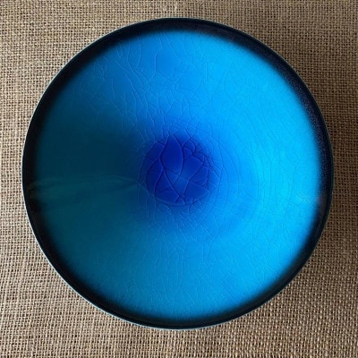 【令和7年産:精米】特別栽培米コシヒカリ(1.8kg)+【美濃焼】青輝貫入7寸鉢